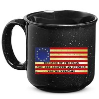 Funny Betsy Ross Original 13 Colony Flag 15oz Campfire Ceramic Mug