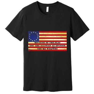 Funny Betsy Ross Original 13 Colony Flag Premium T-Shirt