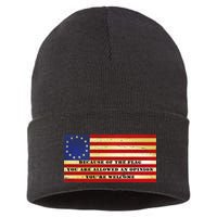 Funny Betsy Ross Original 13 Colony Flag Sustainable Knit Beanie