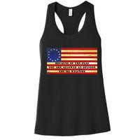 Funny Betsy Ross Original 13 Colony Flag Women's Racerback Tank