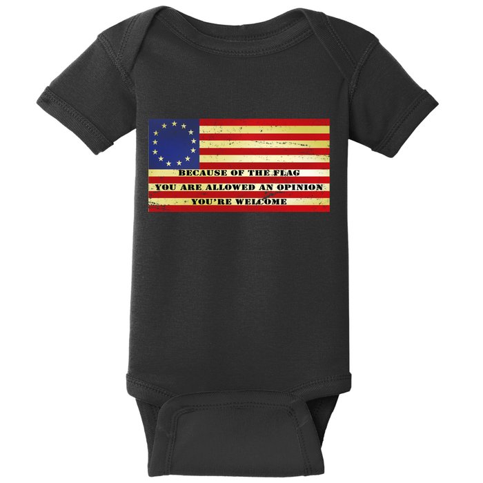 Funny Betsy Ross Original 13 Colony Flag Baby Bodysuit