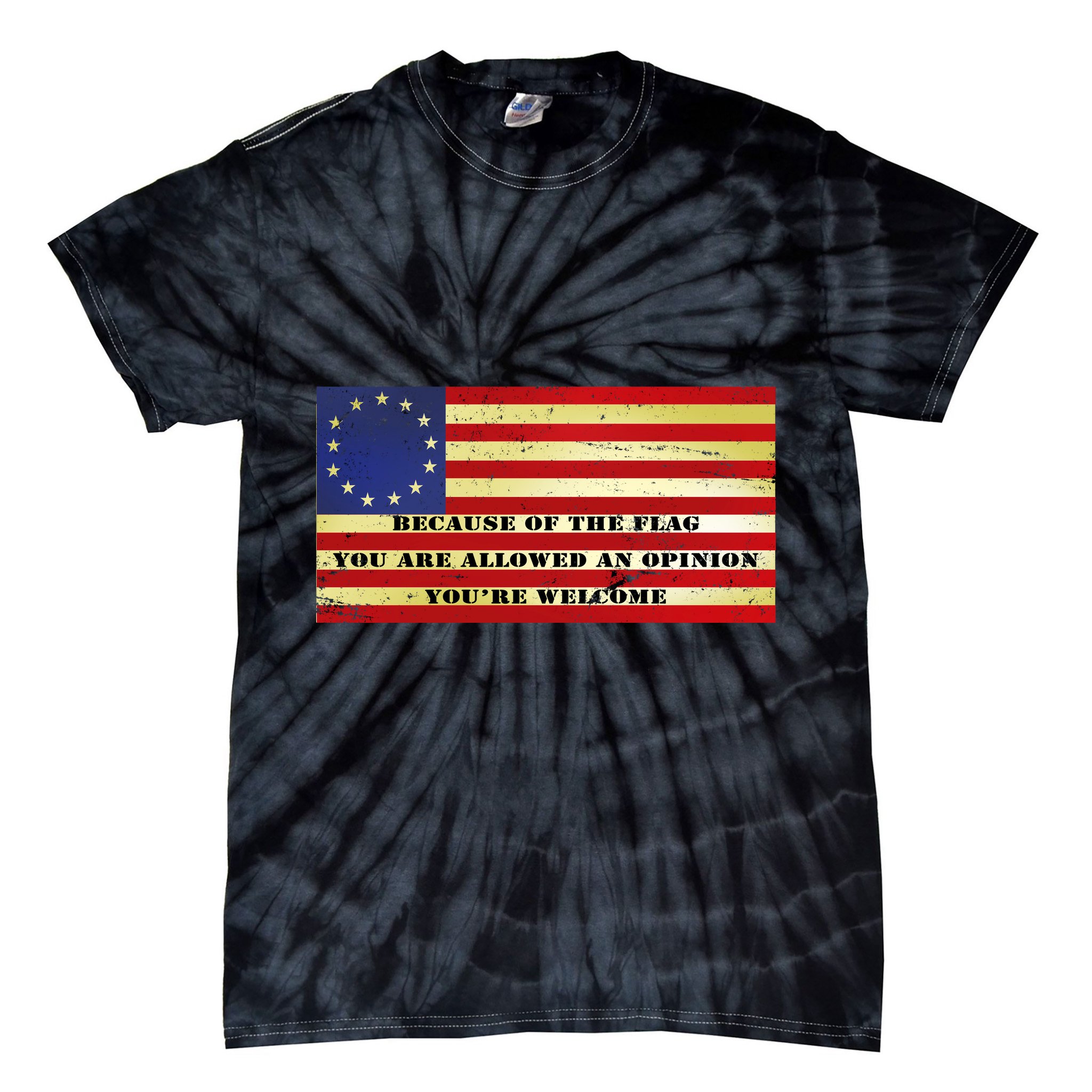 Funny Betsy Ross Original 13 Colony Flag Tie-Dye T-Shirt