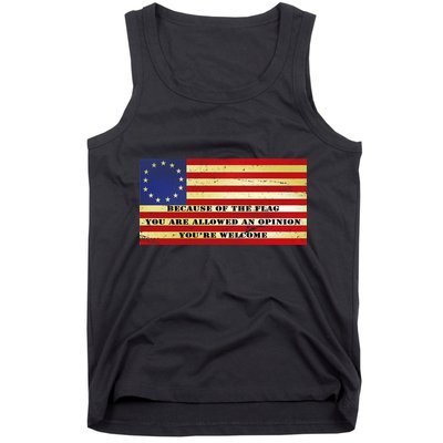 Funny Betsy Ross Original 13 Colony Flag Tank Top