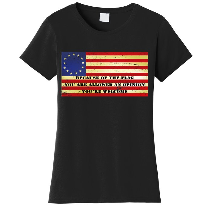 Funny Betsy Ross Original 13 Colony Flag Women's T-Shirt