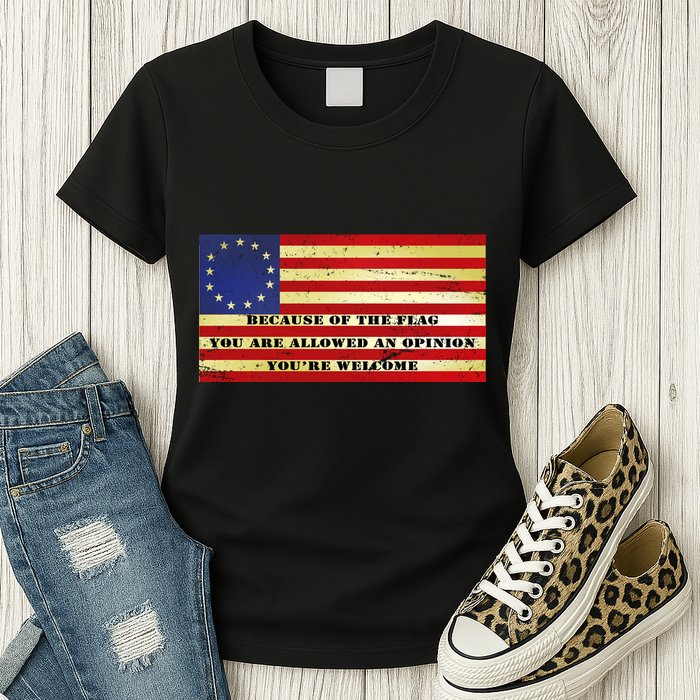 Funny Betsy Ross Original 13 Colony Flag Womens T-Shirt