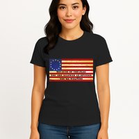 Funny Betsy Ross Original 13 Colony Flag Womens T-Shirt