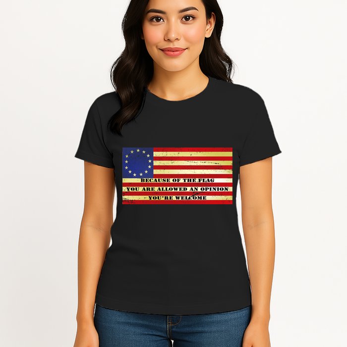 Funny Betsy Ross Original 13 Colony Flag Womens T-Shirt