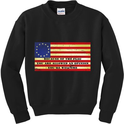 Funny Betsy Ross Original 13 Colony Flag Kids Sweatshirt