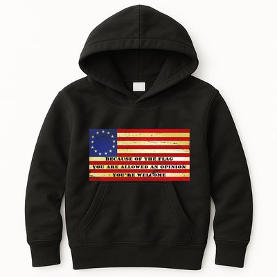 Funny Betsy Ross Original 13 Colony Flag Kids Hoodie