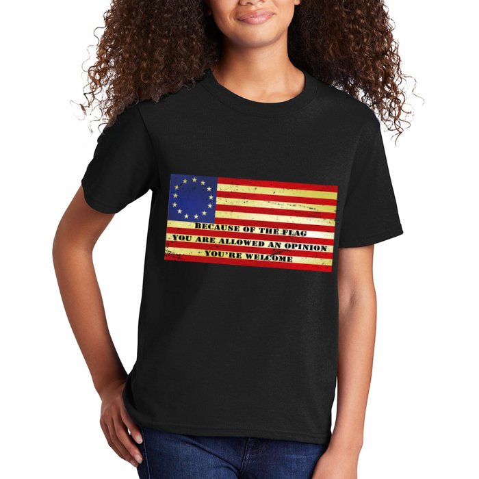 Funny Betsy Ross Original 13 Colony Flag Kids T-Shirt