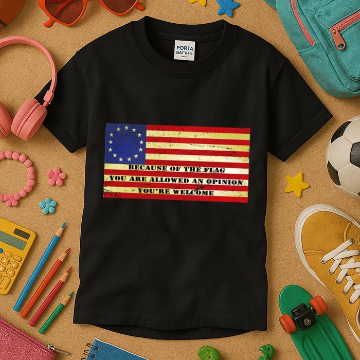 Funny Betsy Ross Original 13 Colony Flag Kids T-Shirt