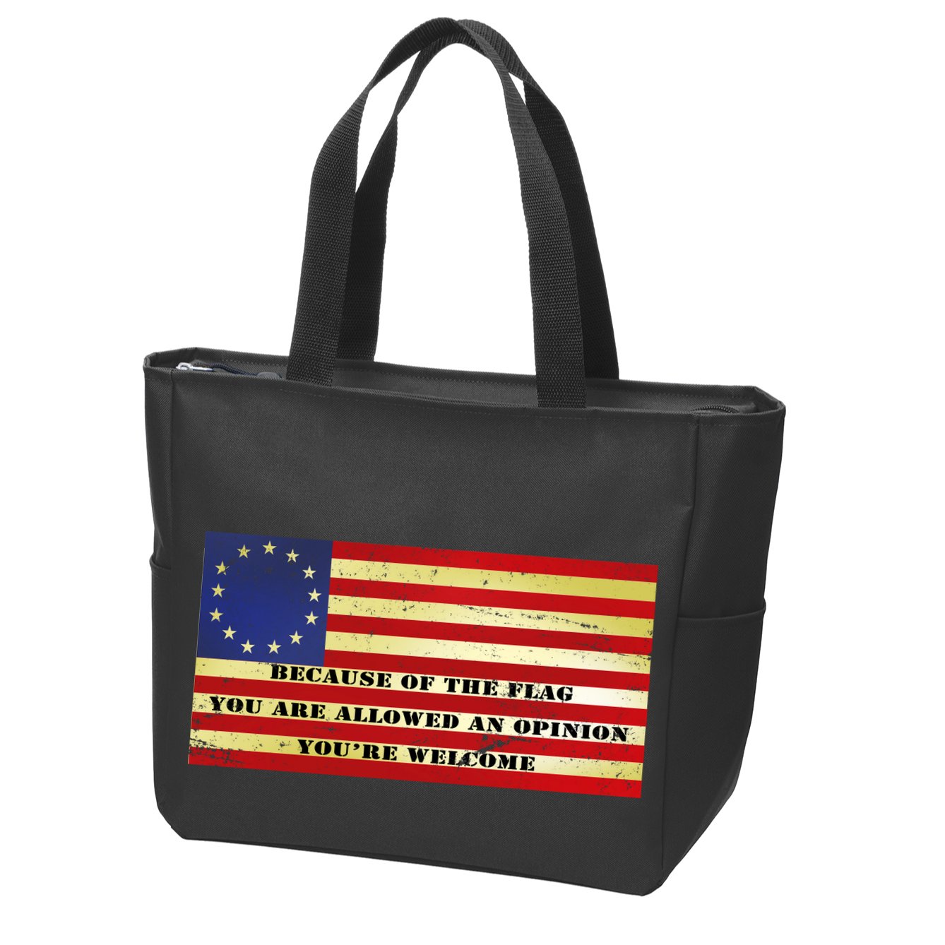 Funny Betsy Ross Original 13 Colony Flag Zip Tote Bag