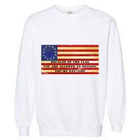Funny Betsy Ross Original 13 Colony Flag Garment-Dyed Sweatshirt