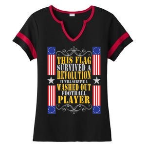 Funny Betty Ross Flag Survived The Revolution Ladies Halftime Notch Neck Tee