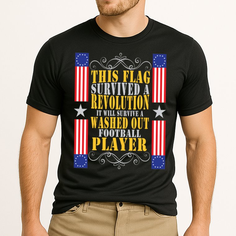 Funny Betty Ross Flag Survived The Revolution Cooling Performance Crew T-Shirt