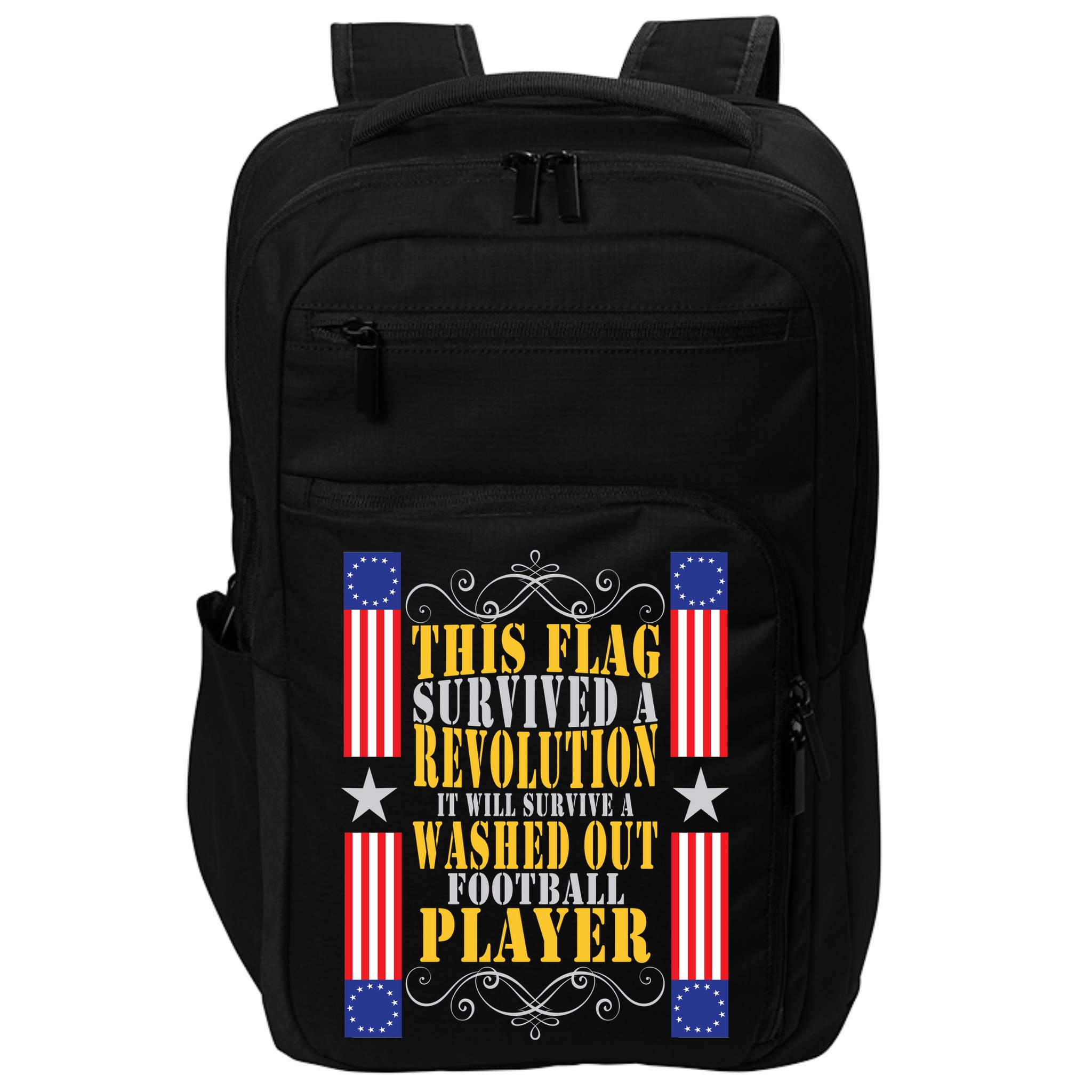 Funny Betty Ross Flag Survived The Revolution Impact Tech Backpack