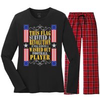 Funny Betty Ross Flag Survived The Revolution Women's Long Sleeve Flannel Pajama Set 