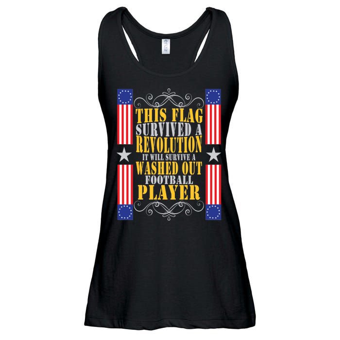 Funny Betty Ross Flag Survived The Revolution Ladies Essential Flowy Tank