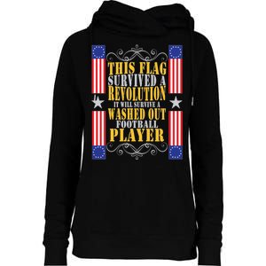 Funny Betty Ross Flag Survived The Revolution Womens Funnel Neck Pullover Hood