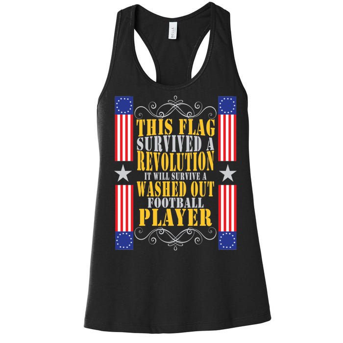 Funny Betty Ross Flag Survived The Revolution Women's Racerback Tank