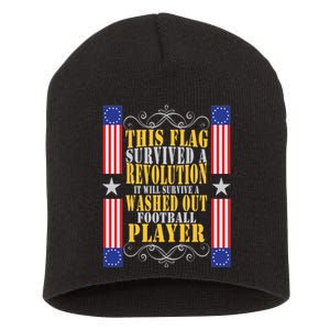 Funny Betty Ross Flag Survived The Revolution Short Acrylic Beanie