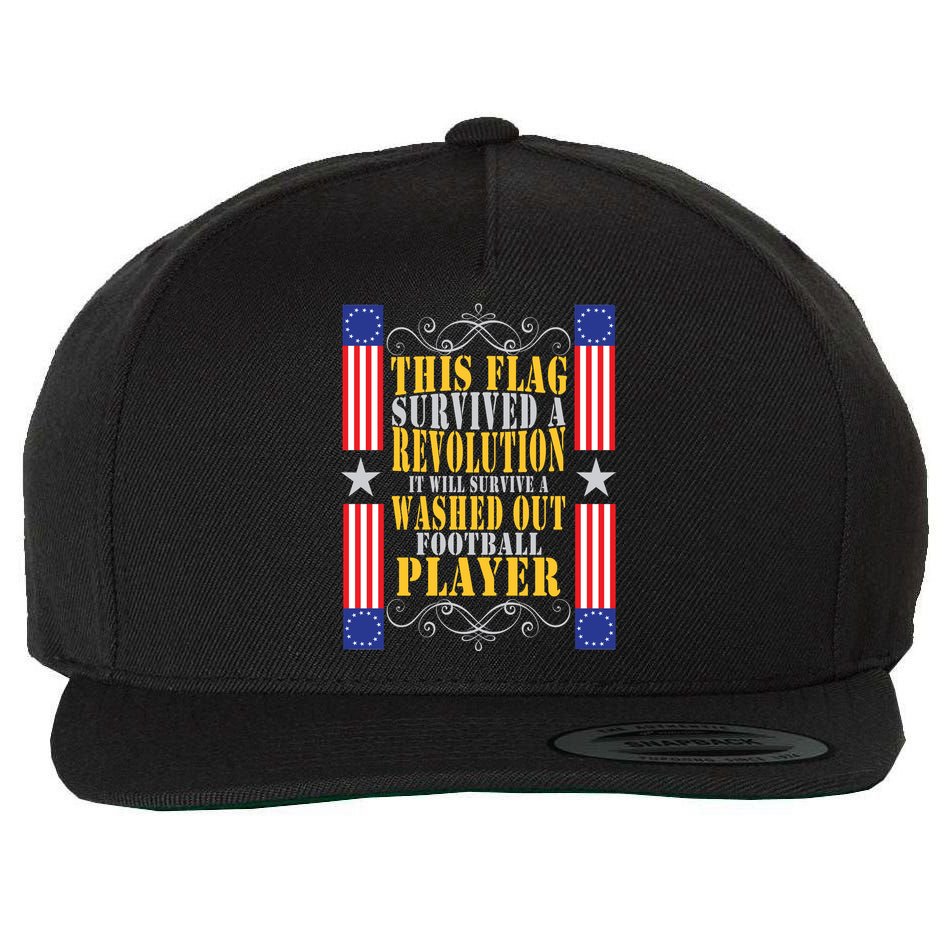 Funny Betty Ross Flag Survived The Revolution Wool Snapback Cap