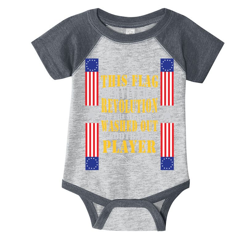 Funny Betty Ross Flag Survived The Revolution Infant Baby Jersey Bodysuit