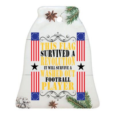 Funny Betty Ross Flag Survived The Revolution Ceramic Bell Ornament