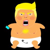 Funny Big Baby Trump Doggie Tank