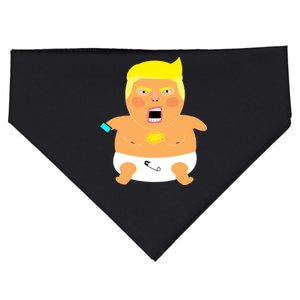 Funny Big Baby Trump USA-Made Doggie Bandana