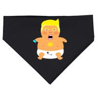 Funny Big Baby Trump USA-Made Doggie Bandana