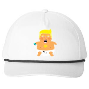 Funny Big Baby Trump Snapback Five-Panel Rope Hat