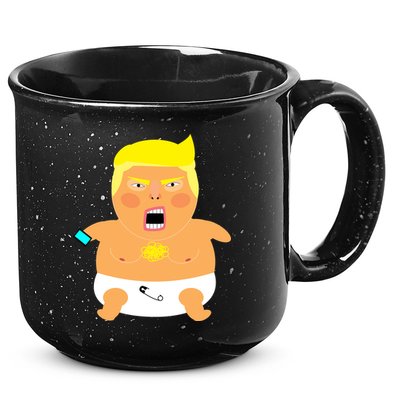 Funny Big Baby Trump 15oz Campfire Ceramic Mug