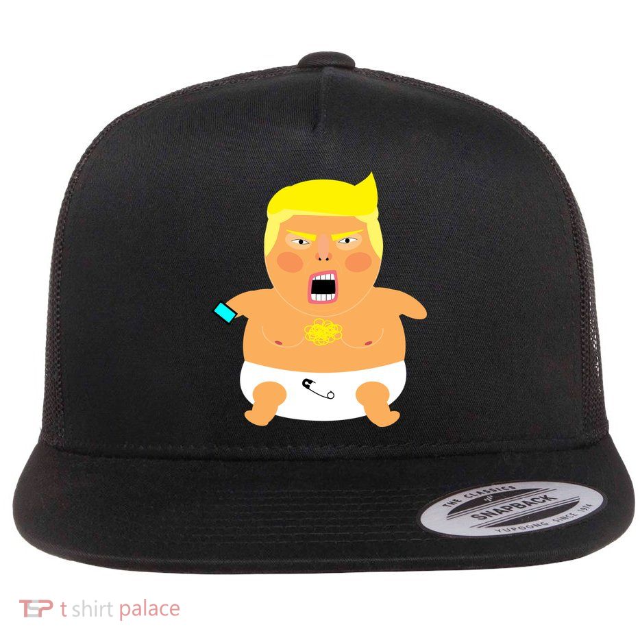 Funny Big Baby Trump Flatbill Hat