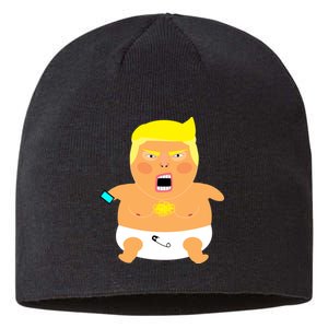 Funny Big Baby Trump Sustainable Beanie