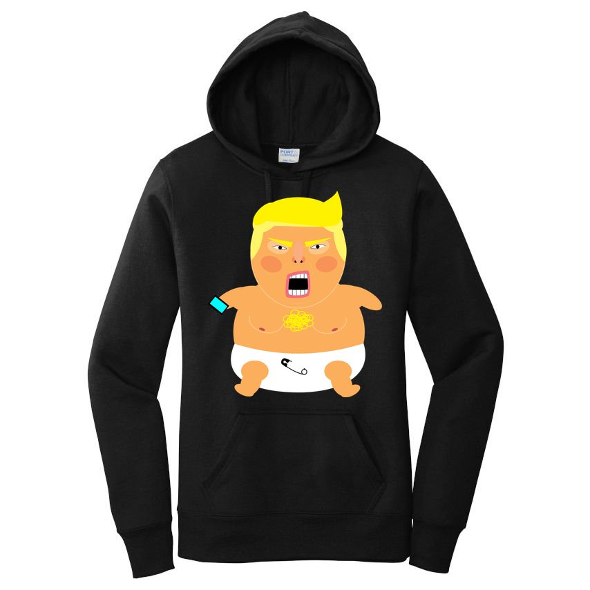 Funny Big Baby Trump Women's Pullover Hoodie