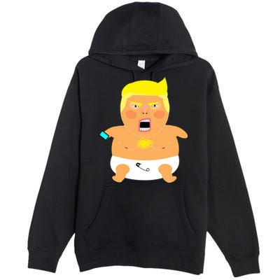 Funny Big Baby Trump Premium Pullover Hoodie