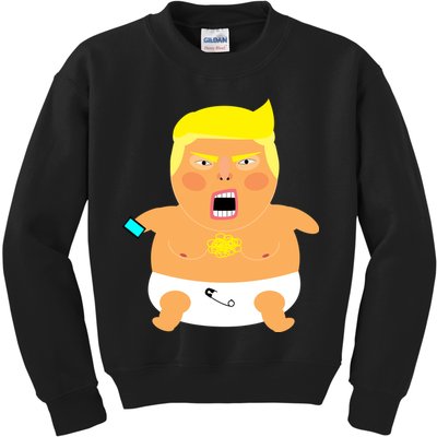 Funny Big Baby Trump Kids Sweatshirt