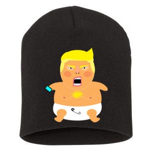 Funny Big Baby Trump Short Acrylic Beanie