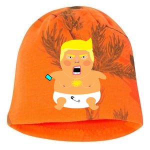 Funny Big Baby Trump Kati - Camo Knit Beanie