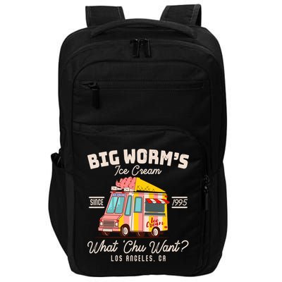 Funny Big Worm's Ice Cream What 'Chu Want Since 1995 Impact Tech Backpack