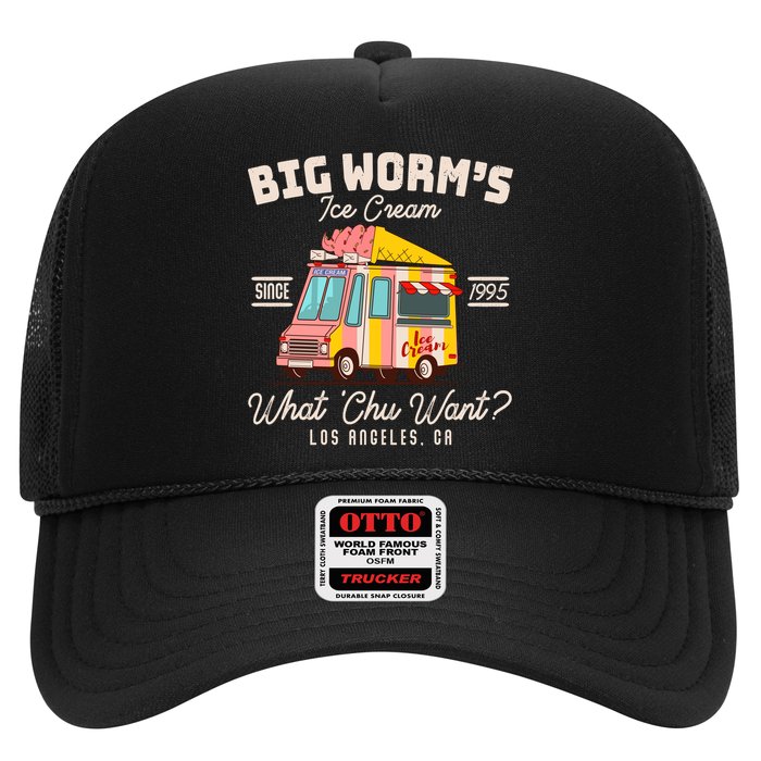 Funny Big Worm's Ice Cream What 'Chu Want Since 1995 Trucker Hat