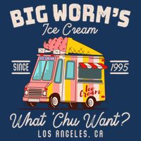 Funny Big Worm's Ice Cream What 'Chu Want Since 1995 Button