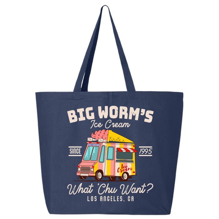 Funny Big Worm's Ice Cream What 'Chu Want Since 1995 25L Jumbo Tote