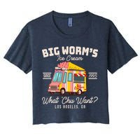 Funny Big Worm's Ice Cream What 'Chu Want Since 1995 Women's Crop Top Tee