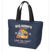 Funny Big Worm's Ice Cream What 'Chu Want Since 1995 Zip Tote Bag