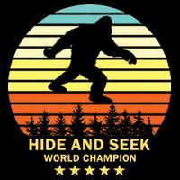 Funny Bigfoot Hide And Seek World Champion Button