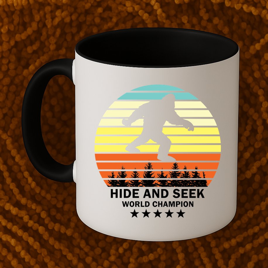 Funny Bigfoot Hide And Seek World Champion Mug