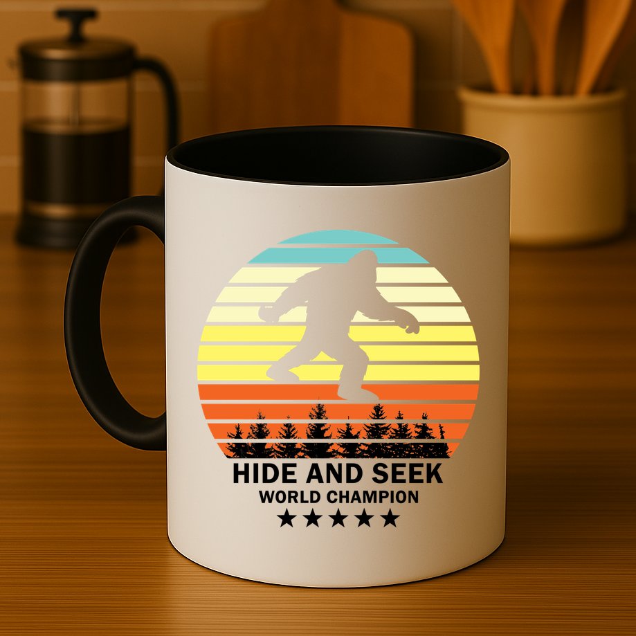 Funny Bigfoot Hide And Seek World Champion Mug