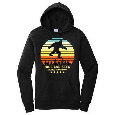 Funny Bigfoot Hide And Seek World Champion Women's Pullover Hoodie